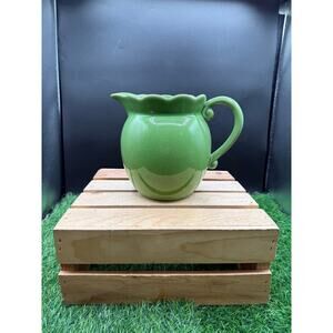 Small Green Ceramic Pitcher – Used